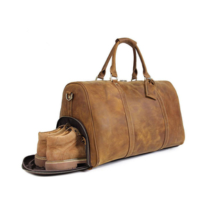 Custom Leather <b>Duffel</b> <b>Bag</b> Large Capacity Travel Weekender Overnight <b>Bag</b> OEM Supplier - Product Image 4