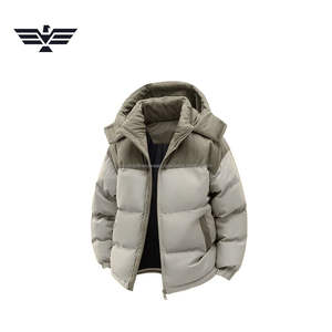 Veste matelassée en velours côtelé pour homme EMPIRE TREND WEARS, motif lettres, col montant, logo frontal, hiver, isolée, matelassée, respirante - Product Image 5