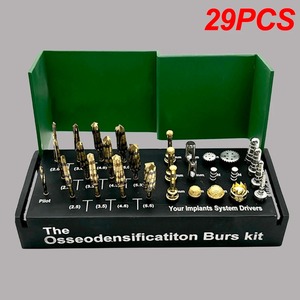 Kit de 29 piezas de brocas para implantes dentales, fresas para osteodensificación y elevación de seno maxilar, herramientas quirúrgicas para odontología - Product Image 2