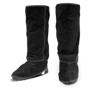 Couvre-chaussures de soudure en cuir de vachette pleine fleur robuste avec logo personnalisé, pour vêtements de sécurité industriels et de lutte contre l'incendie - Product Image 1