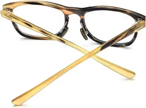 Gafas de Sol Ecológicas Hechas a Mano con Montura de Cuerno Tallado y Patillas de Madera, Gafas de Lujo de Cuerno de Búfalo Natural para Uso Diario - Product Image 6