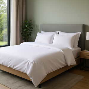 Light Plain 400 TC Hotel Home Bedding <b>Queen</b> Set Modern Solid Style Fitted & Flat <b>Bed</b> <b>Sheets</b> Twin Size - Product Image 3