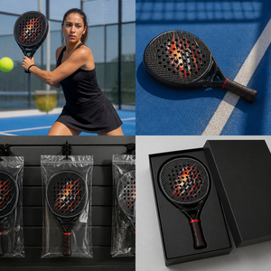 Raqueta de Pádel con Diseño Personalizado, Superficie de Fibra de Carbono 3K 12K 18K, Núcleo de EVA, OEM ODM, Raqueta Profesional de Tenis de Pádel para Deportes al Aire Libre - Product Image 6