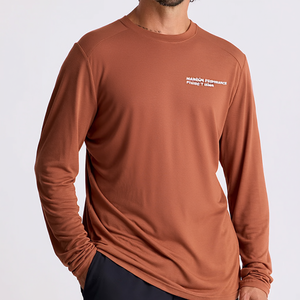 <b>Men's</b> Performance Fishing T <b>Shirts</b> High Quality Solid Color Long Sleeve Bamboo Breathable Lightweight Design Custom Logo Option - Product Image 3