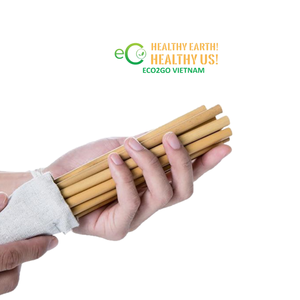 Pailles réutilisables en fibre de bambou écologiques Eco2go Vietnam pour bubble tea, modèle 2026, vente chaude - Product Image 1