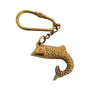 Porte-clés en laiton doré antique, style marin vintage, avec poisson, pour décoration - Product Image 4