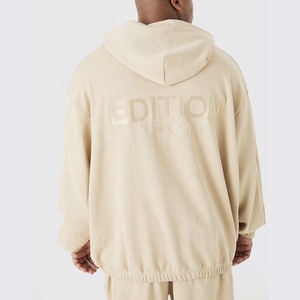 Comfortable Soft 100% Cotton <b>Fleece</b> Streetwear Hoodies for <b>Men</b> Women Winter Eco-Friendly Customizable Loose Fit - Product Image 5