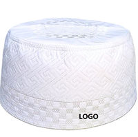 Casquette musulmane pour homme de qualité supérieure, à rayures simples, imprimées en relief, couleurs personnalisées, légère, respirante, en coton extensible, pour toutes les saisons