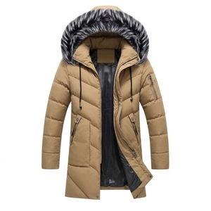 Custom <b>Mens</b> Puffer Jacket With Hood Oversized <b>Padded</b> Winter <b>Coat</b> Streetwear Private Label Wholesale Supplier - Product Image 2