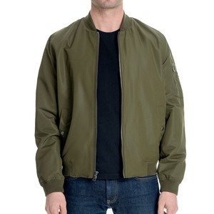 OEM Best Quality Windproof Casual Outdoor Coat American Size Olive Green Windbreaker Street Fashion Varsity <b>Zipper</b> Bomber <b>Jacket</b> - Product Image 1