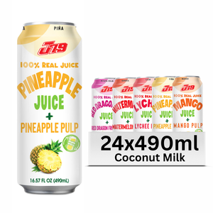 Jus d'ananas avec pulpe 490 ml, marque privée OEM ODM, fabricant de boissons vietnamien, vente en gros, échantillon gratuit - Product Image 1