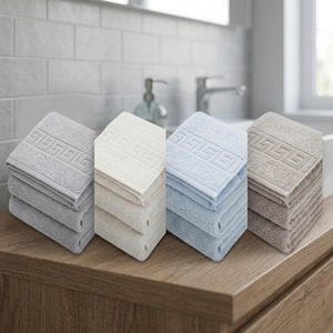 Toallas de Baño de Secado Rápido de Polialgodón con Tejido de Pelo Cortado |   Ropa de Baño de Color Sólido con Calidad de Hotel y Spa - Product Image 1
