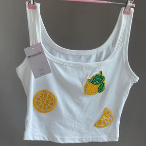 Elegante Top de Tirantes con Bordado de Cuentas en Forma de Estrella, Top de Verano con Cuentas para Mujer - Product Image 1