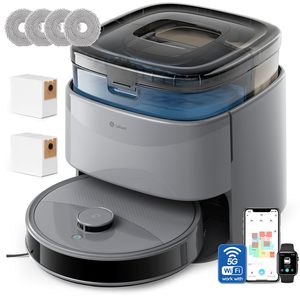 Robot Aspirador y Fregador con Navegación Láser de 12000Pa, Sensor Inteligente y Autovaciado - Product Image 1