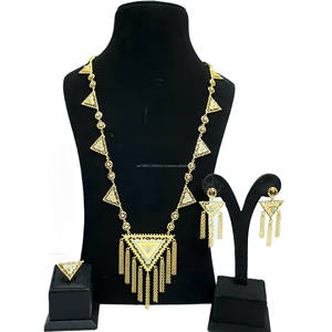 Conjunto de joyería de inspiración árabe más vendido Impresionante nuevo diseño Precioso collar de piedra Estilo atemporal Conjuntos de joyería de moda elegante - Product Image 1