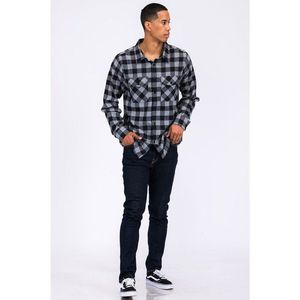 Camicie a maniche lunghe in flanella a quadri da uomo, vestibilità regular - Product Image 1