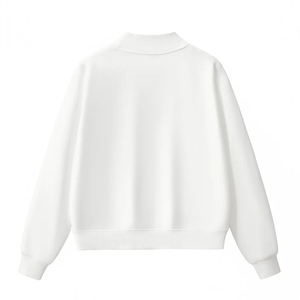 เสื้อสเวตเชิ้ตคอสูงทรงโอเวอร์ไซส์สำหรับเด็ก ผู้ชาย ผู้หญิง ผ้าฝ้ายฟลีซเรียบง่าย สไตล์ลำลอง สตรีทแวร์  รับผลิตเสื้อพิมพ์ลาย - Product Image 2