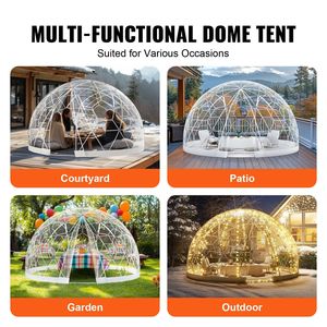 Tenda a Cupola da Giardino Migliorata da 9,5 Piedi, Trasparente in PVC Impermeabile con Finestra per Avventure all'Aperto - Product Image 5