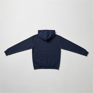 Sudadera con Capucha Azul Marino para Mujer, con Logotipo Personalizado al por Mayor, Color Sólido, Manga Larga, con Bolsillos, Corte Regular, Tejido de Algodón, Otoño - Product Image 2