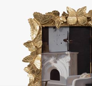 Marco de Fotos Rectangular de Latón, Lujoso, con Diseño de Mariposa Dorada, Vertical/Horizontal, Ecológico, Ligero, Duradero, para Decoración del Hogar, Regalo - Product Image 3