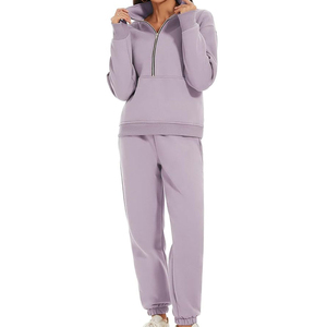 Customized Logo Front Half Zip <b>Long</b> Sleeve Pullover 1/4 Half Zip <b>Sweatshirts</b> for Women With Pockets Personalized Design - Product Image 6