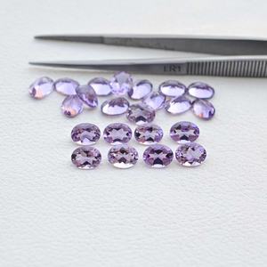Piedras Preciosas Sueltas de Amatista Brasileña Natural AAA de 6x8 mm, Corte Oval Facetado, Piedras de Nacimiento, Joyería Hecha a Mano, Productos de Moda - Product Image 3