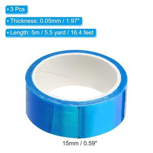 Cinta Adhesiva Metálica Holográfica Azul para Manualidades, Decorativa para Envolver Regalos, Rollo de Cinta Artesanal Impermeable - Product Image 2