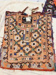 Indian Vintage Handmade Banjara Neck Yoke with Embroidery and <b>Mirror</b> Work Banjara Front Dressing Neck Yoke Patch to Embellish - Product Image 5