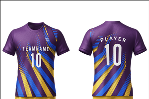 Uniforme de Fútbol Personalizado para Hombre, Conjunto Premium 100% Poliéster Sublimado, Corte Regular, Cuello Redondo, Conjunto de Fútbol con Rayas Cortas - Product Image 2
