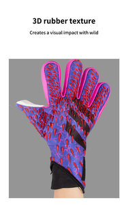 Football Goalkeeper Gloves Unisex <b>Full</b> Finger PU Leather Non <b>Slip</b> Breathable Adjustable Wrist Strap Hook Loop Closure - Product Image 3