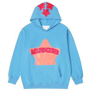 เสื้อฮู้ดดี้โอเวอร์ไซส์ยูนิเซ็กซ์ Aelfric Eden ผ้าฟลีซกันเป็นขุย ลายดาวสีชมพูสำหรับผู้หญิง แขนยาว - Product Image 3