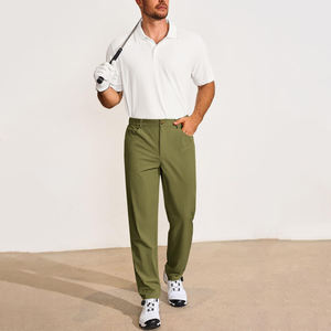 Pantalon de golf pour homme taille haute avec plusieurs poches, séchage rapide, décontracté, taille élastique avec cordon de serrage, idéal pour les voyages ou le travail - Product Image 5