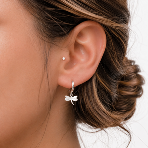 Boucles d'oreilles créoles en argent sterling 925 pour femme, bijoux de mariage - Product Image 6