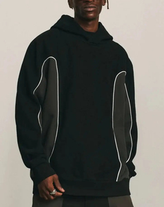 Sweat à capuche d'hiver pour homme, double couche, 100% coton, directement de l'usine |   Broderie de logo personnalisée |   Sweat-shirt en polaire écologique à poche - Product Image 6