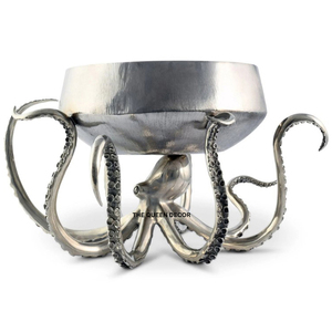 Bol décoratif en métal de forme géométrique, finition blanche, style moderne, pour table, prix de gros, vente en gros, directement de l'usine - Product Image 2