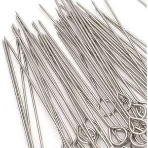 30 Spiedini Riutilizzabili in Acciaio Inox da 8 Pollici, Utensili per Barbecue per Grigliare Kebab, Carne e Pollo - Product Image 3