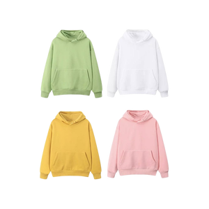 Sweat-shirt à capuche pour femme avec logo personnalisé, décontracté, uni, rose, pour le streetwear - Product Image 2