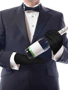 Gants d'inspection en microfibre blancs et noirs, sans poussière, pour le nettoyage et le polissage de bijoux, en gros, à bas prix, disponibles en stock - Product Image 4