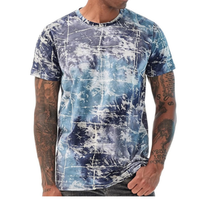 Camiseta Casual de Algodón Tejido para Hombre con Estampado Abstracto Estilo Impresión Digital - Product Image 1