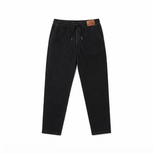 Pantalones Vaqueros de Mezclilla para Hombre, Corte Recto, Cintura Media, Color Negro Sólido, Ajuste Casual, Lavado Regular, Algodón de Peso Medio, Estilo Otoñal - Product Image 1