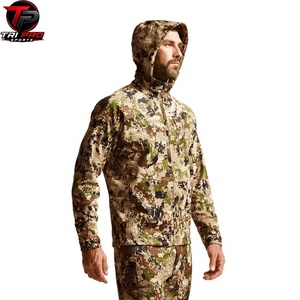 Veste softshell à capuche pour homme, fermeture éclair intégrale, légère, performance, polyester/coton, chasse, randonnée, camping - Product Image 3