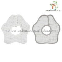 Bib Bayi Muslin Katun 100% Berkualitas Tinggi, Dapat Disesuaikan, Kancing Tekan, Dapat Dicuci, Anti-Bakteri, Ramah Lingkungan, Ukuran Dapat Disesuaikan