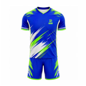 Uniforme de Fútbol Personalizado de Alta Calidad, Ecológico, Cuello Redondo, Manga Corta, Secado Rápido, Transpirable, Ligero, Hecho de Poliéster para Adultos - Product Image 1