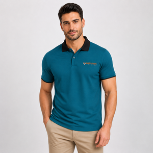 Artículo en Oferta: Polo para Hombre con Cierre de Cremallera, 100% Algodón, Logotipo Personalizado, Color Sólido, Corte Holgado y Transpirable - Product Image 6