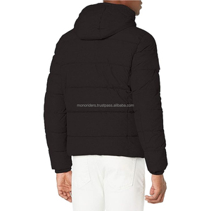 Blouson d'hiver matelassé pour homme OEM, tendance, col montant uni, décontracté, coupe bomber, à capuche, imperméable, coupe-vent, style urbain - Product Image 2