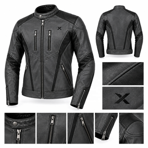 Chaqueta de Motocicleta de Cuero de Marca Privada |   Negro Carbón, Rojo, Bronceado |   Fabricante OEM ODM |   Diseño de Calidad Premium |   Ropa de Carreras | - Product Image 6