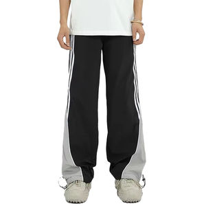 กางเกงวินด์เบรกเกอร์ผู้ชายลายโลโก้แบบกำหนดเอง กางเกงวอร์มทรงบานสไตล์วินเทจพร้อมแถบโค้งตรง กางเกงแทร็คไนลอน 2026 - Product Image 4