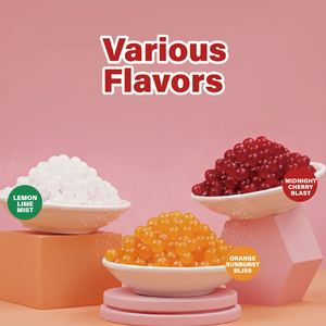 2026 Leamaxx Taiwan Orange Sunburst Bliss Soda Popping Bursting Boba Juice Ball para Té de Burbujas Proveedor Mayorista - Product Image 4