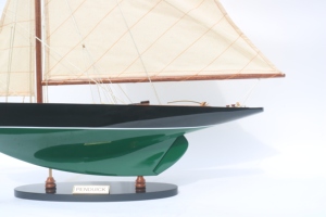 Modèle de bateau à voile en bois fait main - Maquette de yacht classique peinte, décoration de bureau à domicile, Pen Duick Painted - Product Image 5