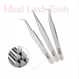 แหนบต่อขนตา Lash Tool ILT24 สแตนเลสสตีล ปลายเรียบ 10 มม. ป้องกันไฟฟ้าสถิตย์ ทนทาน แหนบต่อขนตาแบบวอลุ่ม 45/60/75/90 องศา - Product Image 2
